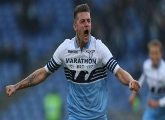 Sergej Milinkovic-Savic trong màu áo Lazio.