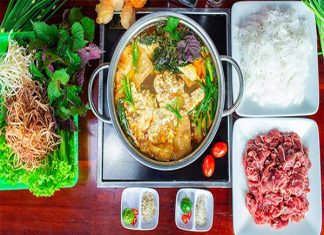 Thưởng thức món lẩu riêu cua hấp dẫn