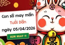 con số may mắn ngày 05/04/2026 tuổi Dần