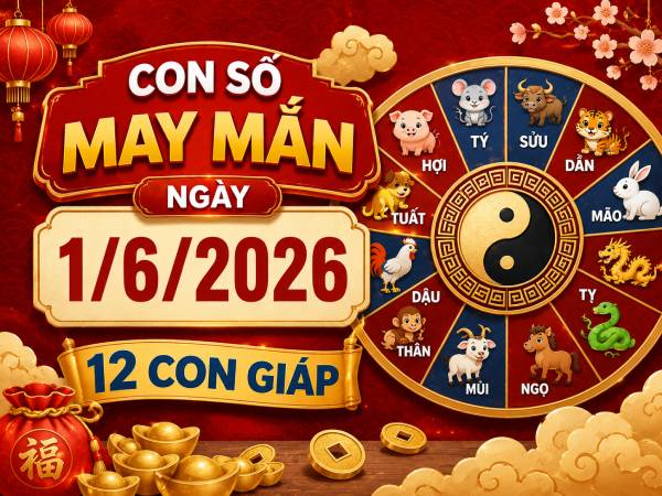 Hé lộ con số may mắn ngày 1 tháng 6 thứ 2 của 12 con giáp