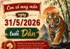 Luận giải những con số may mắn ngày 31/5/2026 tuổi Dần theo năm sinh