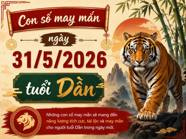 Kích tài lộc nhờ con số may mắn ngày 31/5/2026 tuổi Dần