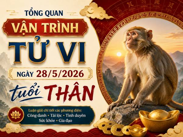 Tổng quan vận trình tử vi ngày 28/5/2026 tuổi Thân